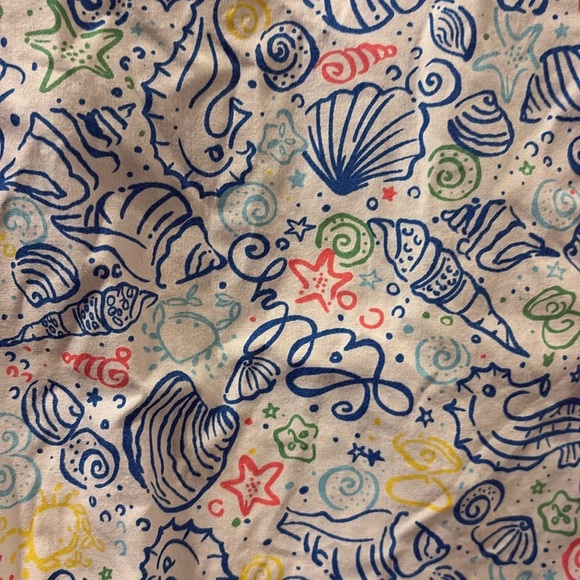 Lilly Pulitzer Blue and Pink Seashell girls size 8 bathing suit cover up - Picture 5 of 6